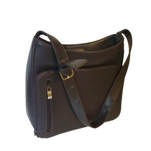 Nine West Leather Shoulder Handbag/ Purse. Color Brown